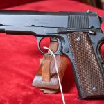 SOLD WED APR 6, US WWII ITHACA 1911A1 US ARMY SERVICE PISTOL, EARLY JULY 1943 PRODUCTION, DU-LITE FINISH, VERY CRISP!