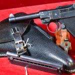 SOLD GERMAN WWII, MAUSER byf41 P.08 BLACK WIDOW LUGER, FULL RIG, MINT CRISP SCREAMER PIGSKIN HOLSTER, REAL EYE POPPER! ALL YOU NEED IN A NAZI LUGER!