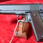 SOLD US WWII COLT 1911A1 US ARMY PISTOL, OCT, 1942 PRODUCTION, WB CARTOUCHED, MATCHING 100% ORIGINAL & MINT CRISP!