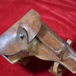 SOLD GERMAN WW11 bnz 1944 MARKED ViZ35 RADOM (P35p) HOLSTER, EARLY WITH LIFT STRAP, NICE!
