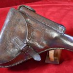 SOLD VERY RARE GERMAN PRE-WWI P.08 LUGER PISTOL HOLSTER, MADE FROM A RIECHSREVOLVER HOLSTER, UNIT MARKED, ORIGINALLY FROM THE STURGESS COLLECTION, VERY NICE!