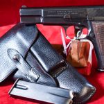 SOLD MON MAY 16, EXCEPTIONAL NAZI FN HIGH POWER PISTOL, EARLY1943 “a” BLOCK, MINT CRISP FULL RIG WITH RARE jkh42 PEBBLE GRAIN HOLSTER, STUNNING RIG!