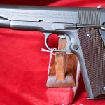 SOLD, US WWII COLT 1911A1 US ARMY PISTOL, EARLY MAY, 1942 PRODUCTION, WB CARTOUCHED, MATCHING & 100% ORIGINAL, VERY SHARP!