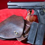 SOLD SCARCE SWEDISH HUSQVARNA m/07 PISTOL, STILL IN THE ORIGNAL 9/mm BROWNING LONG, NON IMPORT, UNIT MARKED, MINT SHARP FULL RIG!