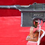 SOLD  SCARCE RFV MARKED MAUSER C96 BROOMHANDLE PISTOL, 1920 WIEMAR PROPERTY MARK & IT'S IN 9mm, MATCHING & VERY SHARP!