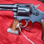 SOLD VERY SCARCE US WWII, SMITH & WESSON PRE-VICTORY MODEL .38 SPECIAL REVOLVER, SHIPPED TO FORD MOTOR CO. FOR TANK AUTOMOTIVE CENTER SECURITY, VERY SHARP!