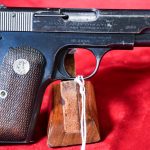 SOLD EXTREMELY RARE & DESIRABLE 1931 SHANGHAI MUNICIPAL POLICE ISSUED, COLT 1908 .380 POCKET  HAMMERLESS PISTOL, 100% CORRECT AND MUCH NICER THAN USUALLY FOUND!