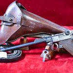 SOLD SCARCE 1917 DWM LP.08 ARTILLERY LUGER, FULL RIG, WITH MATCHING MAG & STOCK, FULL HOLSTER RIG WITH STRAP TOO, VERY SHARP!