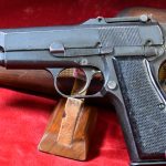 SOLD  NON-IMPORT, CANADIAN/BRITISH ISSUE WWII INGLIS MK1∗ BROWNING HIGH POWER PISTOL, TANGENT SIGHT & SLOTTED 3rd CHINESE CONTRACT, WITH STOCK, VERY SHARP!