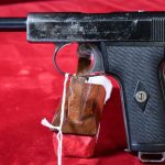 SOLD EXTREMELY SCARCE DEC, 1914 PRODCUTION, MODEL 1909 WEBLEY AUTOMATIC PISTOL, 9mm BROWNING LONG, BY SERIAL NUMBER, THE FINAL M1909 OF ONLY 1694 MADE!