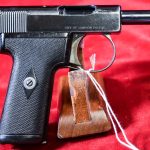 SOLD VERY RARE 1908 WEBLEY & SCOTT METROPOLITAN POLICE MODEL PISTOL, 7.65/.32 auto, OFFICIALLY ISSUED TO THE LONDON POLICE & SO MARKED, VERY SHARP!