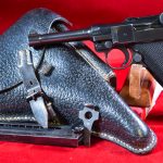 SOLD, OUTSTANDING XXX PRIVATE RESERVE STOCK, MINT NEW, GERMAN WWII, MAUSER byf41 P.08 BLACK WIDOW LUGER, FULL RIG, MINT CRISP SCREAMER PIGSKIN HOLSTER, REAL EYE POPPER! ALL YOU NEED IN A NAZI LUGER!