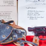 SOLD, VERY RARE 1st SHIPMENT 1953 U. S. AIR FORCE ISSUE SMITH & WESSON M-13 LIGHTWEIGHT REVOLVER,”THE AIRCREWMAN” WITH RARE MANUAL,HOLSTER & 2 ROY JINKS LETTERS!