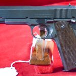 SOLD  US WWII EARLY REMINGTON RAND M1911A1 US ARMY SERVICE PISTOL, SEPT, 1943, RARE 2nd SLIDE LOGO, DU-LITE FINISH, NAMED 82nd AIRBORNE BRINGBACK, FRESH LOCAL WALK-IN, NORMANDY,HOLLAND & BASTOGNE!