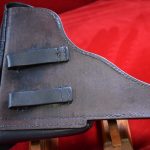 SOLD VERY SCARCE LATE WAR POLICE P.38 HOLSTER, BACK IS MADE OF ERSATZ LEATHER!
