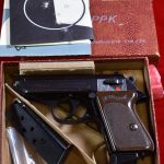 SOLD WALTHER 1967 PRODUCTION, PPK-L, LIGHTWEIGHT DURAL FRAME, .32 AUTO, EXCELLENT & STILL WITH MATCHING BOX & GIBLETS!