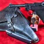 SOLD AWESOME FULLY RIGGED OUT GERMAN WWII,  byf 42 “BLACK WIDOW” P.08 LUGER PISTOL, RARE DLU 1942 PIGSKIN HOLSTER TOO! ALL YOU NEED IN A NAZI LUGER!