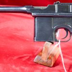 SOLD VERY CHOICE & PRIME EXAMPLE, GERMAN WWI MAUSER M1896/16 “RED 9” BROOMHANDLE PISTOL, MINT CRISP!