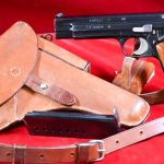 SOLD OKTOBERFEST SALE! VERY CHOICE, VERY SCARCE, NON-IMPORT SWISS MILITARY SiG P49 PISTOL, EARLY 1951 PRODUCTION, FULL RIG MINT CRISP!