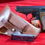 SOLD OUTSTANDING 1942 NAZI POLICE EAGLE/C WALTHER PPK PISTOL, FULLY RIGGED OUT WITH RARE RURAL POLICE HOLSTER, MINT CRISP!