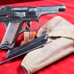 Sold - MON OCT 17, JAPANESE WWII NAMBU TYPE 94 PISTOL, MARCH, 1945 LATE WAR, 2 MATCHING MAG FULL RIG WITH RARE FINE WEAVE HOLSTER & ROD TOO!