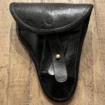 SOLD Cz 24 BLACK HOLSTER…EXTREMELY NICE CZECH ARMY ISSUE 1937 DATE STAMP INSIDE FLAP