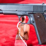 SOLD, EXCEPTIONAL, US WWII COLT 1911A1 US ARMY PISTOL, OCT,1942 PRODUCTION, WB CARTOUCHED, MATCHING 100% ORIGINAL & MINT CRISP!