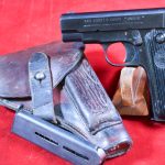 SOLD  EXCEPTIONAL & SCARCE FRENCH/NAZI UNIQUE 17 PISTOL, COMPLETE FULL RIG, MINT CRISP!