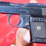 SOLD EXTREMELY RARE & CHOICE, J.P. SAUER MODEL WTM 28 WESTENTASCHENPISTOLE, 6.35mm/.25 auto PISTOL, VERY RARE 1st VARIANT!