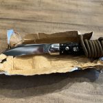 SOLD, EXCEPTIONALLY RARE & STUNNING NEW UN-ISSUED 1940 PRESTO SCHRADE PARATROOPER SWITCHBLADE KNIFE!!!