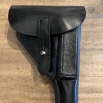 SOLD, TOP NOTCH ORIGINAL AKAH DRGM WALTHER PP BLACK HOLSTER WW2