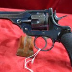 SOLD, VERY SCARCE BRITISH ROYAL NAVY ISSUED 1887 WEBLEY MARK I SERVICE REVOLVER, IN ORIGINAL .455 CALIBER, ALL MATCHING, PRE98 ANTIQUE! VERY SHARP!