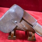 FRI FEB 3, GERMAN WWII SCARCE TAN PEBBLEGRAIN FN/BROWNING HIGH POWER HOLSTER, jkh 43 CODED, (Carl Busse, Mainz) MINT!