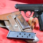 SOLD VERY CHOICE, EARLY 1941 NAZI POLICE SAUER 38H PISTOL, NAZI POLICE “EAGLE/C” MARKED, FULL RIG, MINT CRISP!