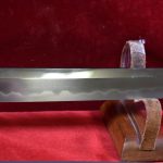 SOLD VERY CHOICE, EARLY WWII ERA JAPANESE ARMY OFFICERS SHIN GUNTO SWORD, 26.5 INCH BLADE WITH FLAMBOYANT TEMPER, HAND FORGED BY PREMIER SMITH ASANO KANEZANE, PREMIUM EXAMPLE!