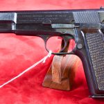 SOLD NAZI OCCUPATION FN HIGH POWER PISTOL, FIXED SIGHT, “b” BLOCK, MID 1944 PRODUCTION, VERY SHARP!