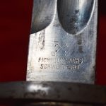 SOLD GERMAN WWI BUTCHER BLADE BAYONET, WITH SCABBARD & FROG, RARE MAKER!