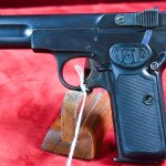 SOLD  VERY CHOICE & SCARCE, GERMAN WWI ISSUED FL SELBSTLADER (LANGENHAN) PISTOL, 1916 VARIATION 2, MINT SHARP!