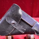 SOLD SPRING CLEANING: 1942 MAUSER HSC HOLSTER, RARE MAKER MARK "BEARSKIN OAKLEAF 9" (CHRISTOPH NEUNER, KLAGENFURT), WaA938, MINT!