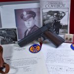 SOLD, IMPORTANT & WELL DOCUMENTED, VERY EARLY MARCH, 1943 PRODUCTION, UNION SWITCH & SIGNAL M1911A1 SERVICE PISTOL, 8TH AIRFORCE B-17 PILOT COMBAT CARRIED, ABSOLUTLEY THE MOST AWESOME EXAMPLE WE HAVE EVER SEEN!