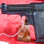 SOLD ULTRA RARE(less than 100) ITALIAN ARMY ISSUED BERETTA MODEL 1923 PISTOL, 9mm GLISENTI, SLOTTED FOR SHOULDER STOCK, VERY SHARP! WITH NEW STEINEL AMMO TOO!