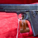 SOLD US WWII CARRIED COLT MODEL 1911 US ARMY SERVICE PISTOL, PRE-WAR OVERHAUL OF A 1918 BLACK ARMY, VERY TYPICAL EARLY WAR USED COLT