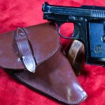 SOLD VERY SCARCE ITALIAN WWII 1937 BERETTA MODEL 418 PISTOL, 6.35mm (.25auto), A HIGH RANKING ITALIAN OFFICER’S SIDEARM WITH MILITARY HOLSTER, VERY SHARP!!