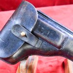 SOLD EXTREMELY RARE & UNUSUAL WWI ERA, AKAH MADE HOFFMAN TYPE HOLSTER FOR THE MAUSER 1914/34 PISTOL, WITH CLEANING ROD POUCH TOO, NEVER SEEN ANYTHING LIKE IT!