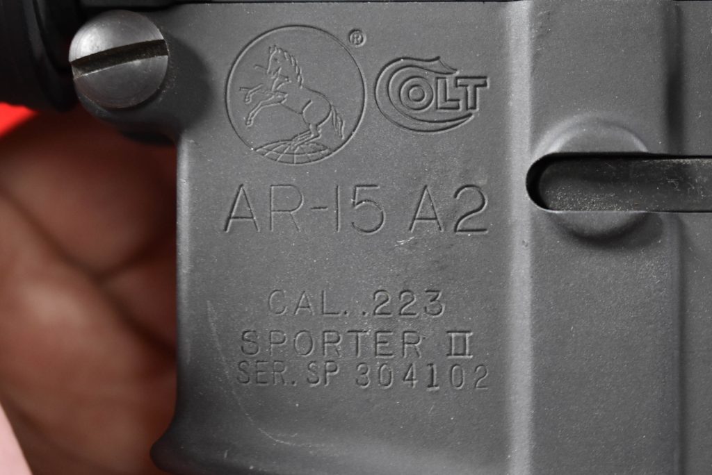 SOLD VERY RARE COLT 1980'S GREEN LABEL PRE-BAN COLT AR15 A2 SPORTER II ...