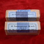 WED JUL 12, TWO MINT UN-OPENED 16rd BOXES OF GERMAN WW2 1944 DATED 9mm AMMUNITION