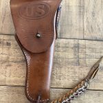 SOLD, U.S. M1916 HOLSTER, WW2 FOR THE 1911A1 PISTOL…RARE MAKER WARREN LEATHER GOODS BRAIDED LANYARD