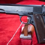 SOLD, VERY CHOICE, EARLY PRODUCTION US WWII ITHACA 1911A1 US ARMY SERVICE PISTOL, EARLY JULY 1943 PRODUCTION, DU-LITE FINISH, MINT CRISP!