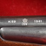 SOLD…EXTREMELY RARE DANISH/NAZI KRAG M89/1941 SHORT RIFLE, NAZI DEPOT MARKED, NEARLY IMPOSSIBLE TO FIND, VOLKSTURM USED