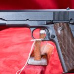 SOLD EXCEPTIONAL US WWII REMINGTON RAND 1911A1 US ARMY SERVICE PISTOL, 2ND SLIDE LOGO, DU LITE FINISH, AUG 1943, MINT CRISP STUNNING!